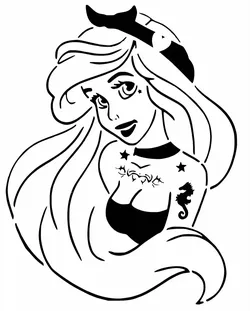 Free Digital Art STL Download - Punk Princess stencil 2by SMT_M 🦊