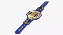 Gold Championship Belt Lies on Floor 3D model