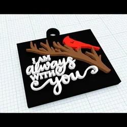 I am always with you keychain or Necklace - Motivational keychain - Support keychain- Gift keychain - Love keychain phrase