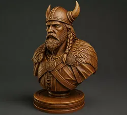 Icelandic Viking King Chess Piece 3D print model