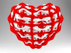 Interlinked Heart 3D print model