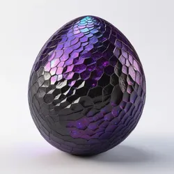 Iridescent SciFi Dragon Egg 3D model