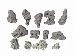 Landscape stone combination 3D model