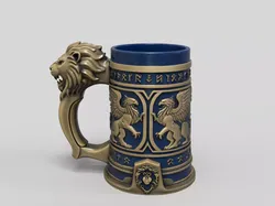 Lion Alliance Tankard with Dual Griffins 3D print model