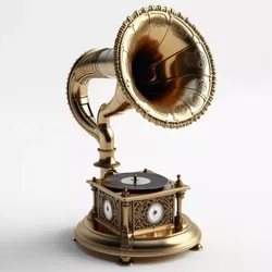 Luxury Antique Gramophone Music Player 3D model