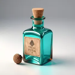 Magic Potion Bottle Corked 3D model