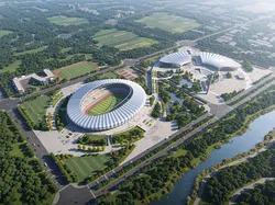Modern complex venue museum expo hall sports hall 3D model
