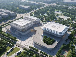 Modern complex venue museum expo hall sports hall 3D model