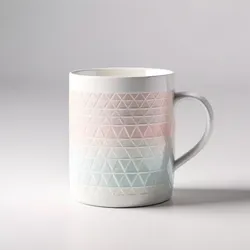 Modern Geometric Patterned Ceramic Mug 3D model