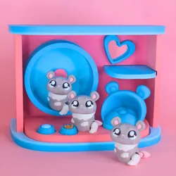 Mouse Flexi Fidget & Display Diorama STL