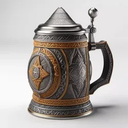 Ornate Fantasy Medieval Beer Tankard 3D model