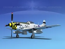 P-51D Mustang Dallas Doll 3D model