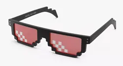 Pixelated Party Unisex Sunglasses 3D model