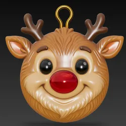 Reindeer Ornament STL for Christmas Tree - Festive Holiday Deer 3D Model for Seasonal Decoration