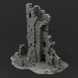 ruined-stone-tower-fantasy-medieval-3d-printable-terrain-model