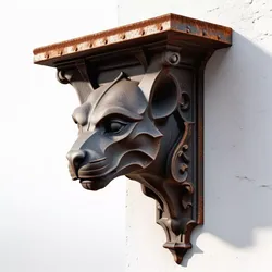 Rustic Cast Iron Gargoyle Bracket 3D model
