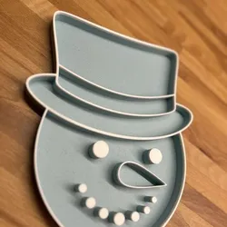 Snow man - Sensory play tray