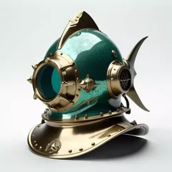Steampunk Fish Deep Sea Helmet 3D model