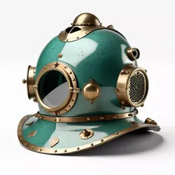 Vintage Deep Sea Diving Helmet 3D model