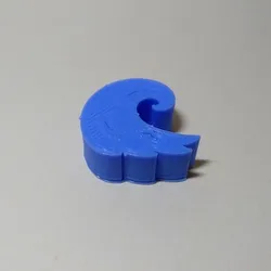 Wave Symbol Meeple Silhouette – 3D Printable Game Token