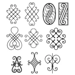 Wrought iron elements collection 3D model