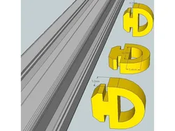 20x20 extrusion cable holder - 6mm slot