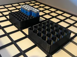 Gridfinity 2x2 Batteriehalter (AA & AAA) - Free 3D Print Model