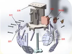MG996 single servo four-claw gripper - Free 3D Print Model