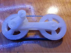 Pulley demo using filament as bearing