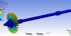 Turbine blade modal analysis