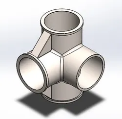 Tutorial: How to create a Tee with Ribs in SolidWorks 2013