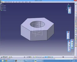 Tutorial-to create a hexagonal nut with a fillet on the top & bottom of the nut using body feature in catia