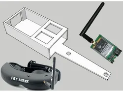 FAT SHARK Video Transmitter Mount for DJI PHANTOM - FPV / UAV