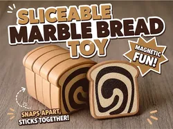 Sliceable magnetic marble bread - Free 3D Print Model