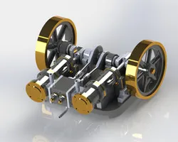 Twin Steam Engine Full + Rendering