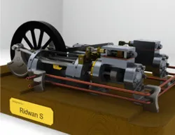 Twin Steam Engines in Factory Layout