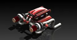 twin turbo small block chevy intake and intercooler assy