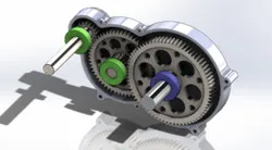 Two stage reduction gearbox