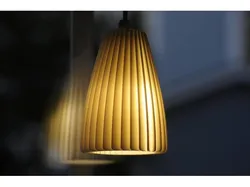 Folded plastic lamp shade