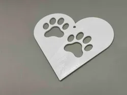 Paws Heart - Free 3D Print Model