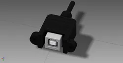 USB B Female Panel Mount Cable (90 Degrees)