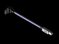 USB Cable 7in RtAng TypeA Male to TypeB Male