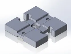 USP 12 square plate 60x60 mm with 2 T-slots 7033-210X