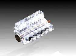 v12 engine rendering