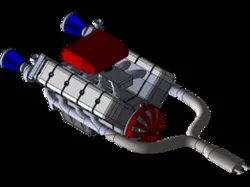 V8 engine model