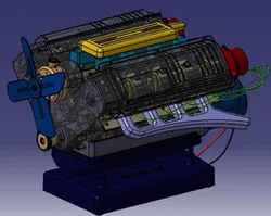 V8 Engine Toy Model with Catia V5