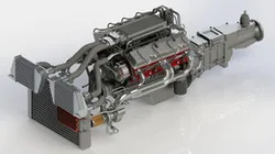 V8 Engine With Transmission Assmebly