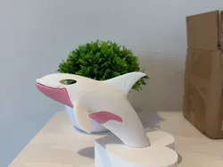 Whale jumping out of heart - Free 3D Print Model