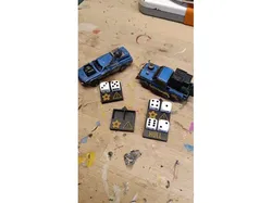 Gaslands Marker with Gear and Hazard