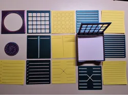 Notes paper holder with stencils 90x90mm